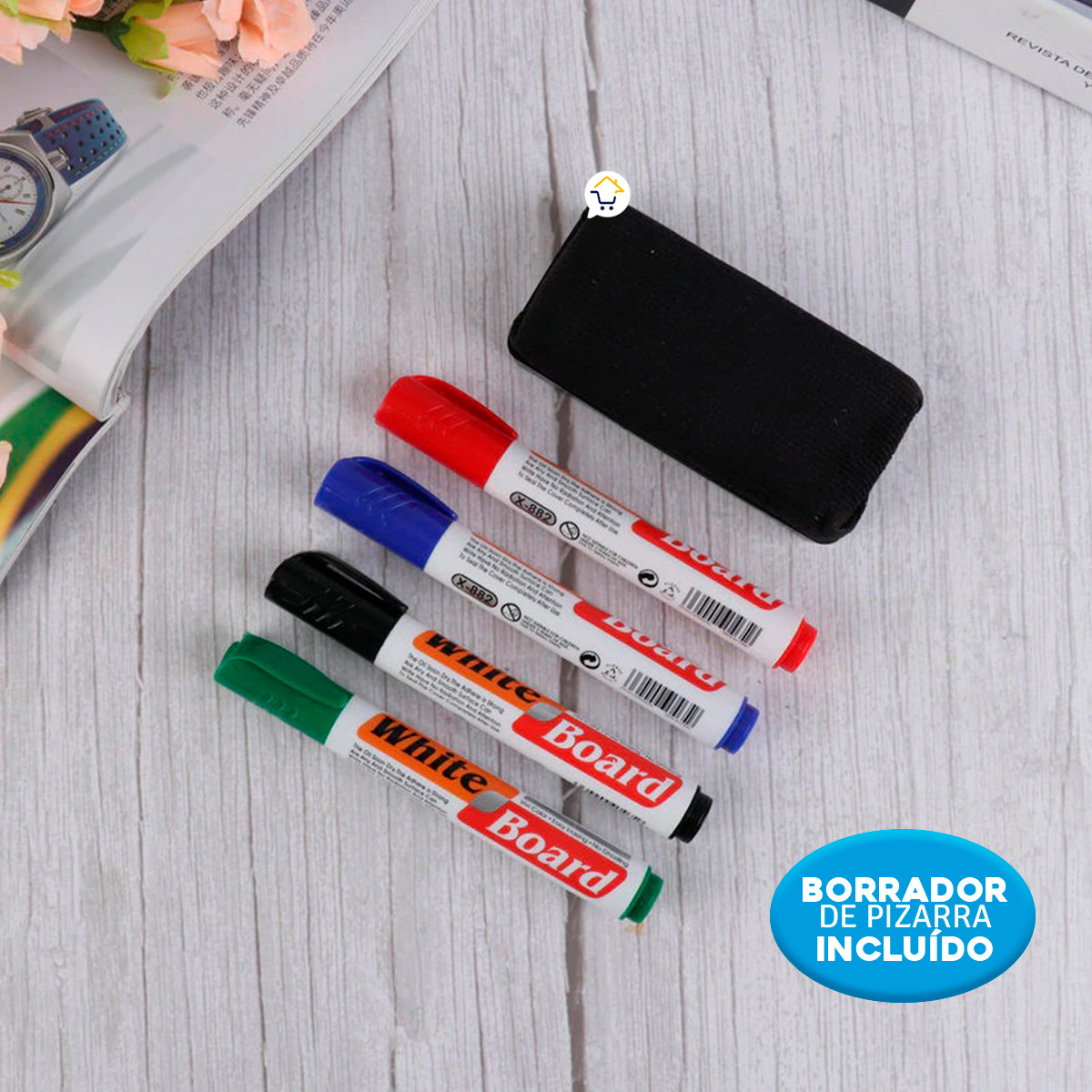 Miniatura 3 de Set Marcadores Borrables x4 GM1903496